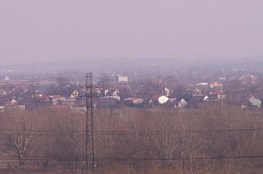 Widok z bloku na ulicy Lasówka Kraków marzec 2007 #kraków #miasto #wieżowiec #lasówka #koszykarska #widok #bloki #osiedle