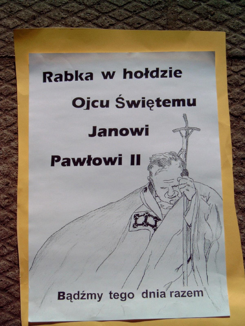 Plakaty z konkursu "W hołdzie Ojcu Świetemu Janowi Pawlowi II"Szkola Katolicka Rabka-Zdrój