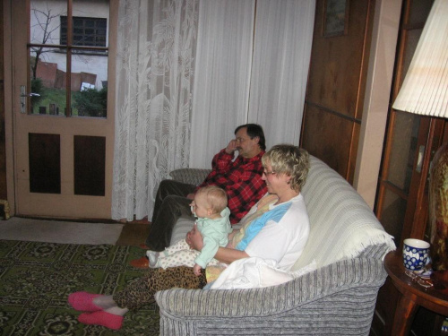 dziadek, babcia, Jula i bajka
