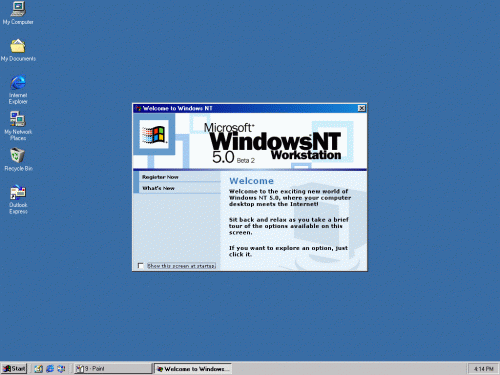 Windows NT 5.0 Workstation build 1877