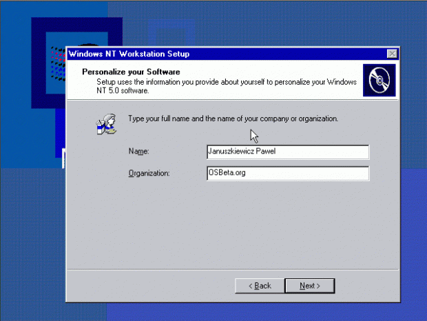 Windows NT 5.0 Workstation build 1877