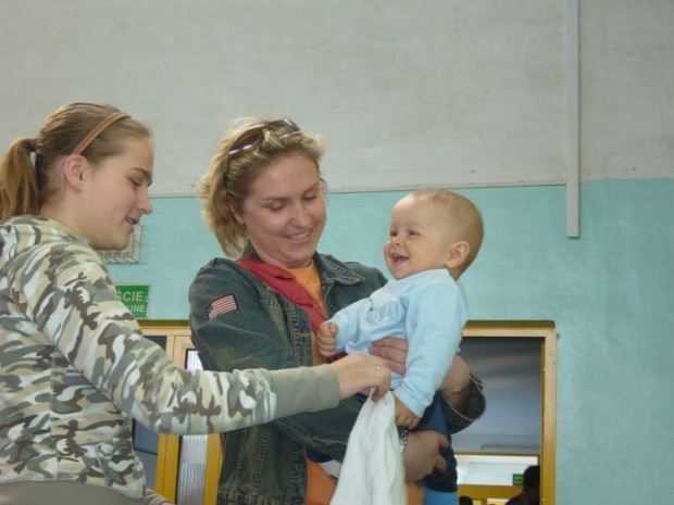 Piotruś na wystawie w Nowym Dworze Mazowieckim z Ciocią Anią i Kasią :D