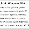 Czcionki Windows Vista