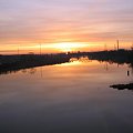 Wschód słońca z Mostu Milenijnego-pojawienie się słońca
