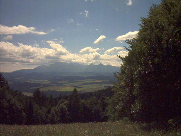 Tatry z przełęczy Szopka (Bogu Chwała) przed Trzema Koronami