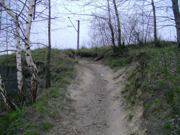 wejście na nasyp, przejście z Hubertusa na Stawiki #sosnowiec #hubertus #staw