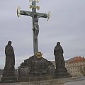 Jeden z pomników na Moście Karola #Praga