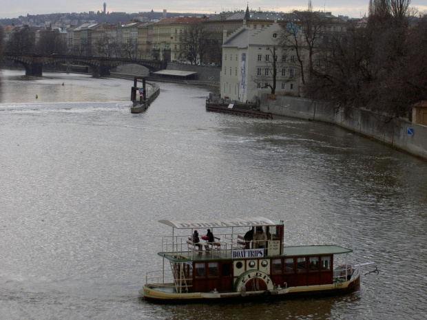 Widok z Mostu Karola na Wełtawę #Praga