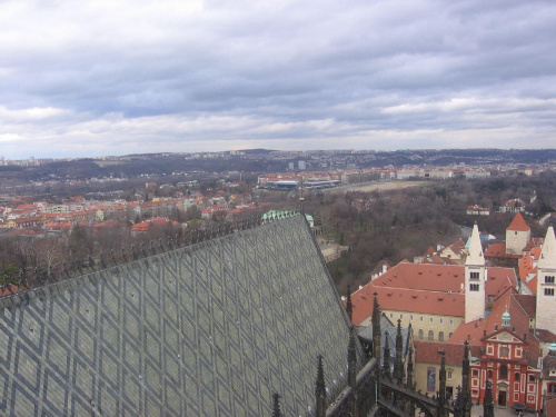 Zdjęcie kolegi- widok z jednej z wież katedry św. Wita #Praga