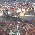 Zdjęcie kolegi- widok z jednej z wież katedry św. Wita. Most Karola #Praga