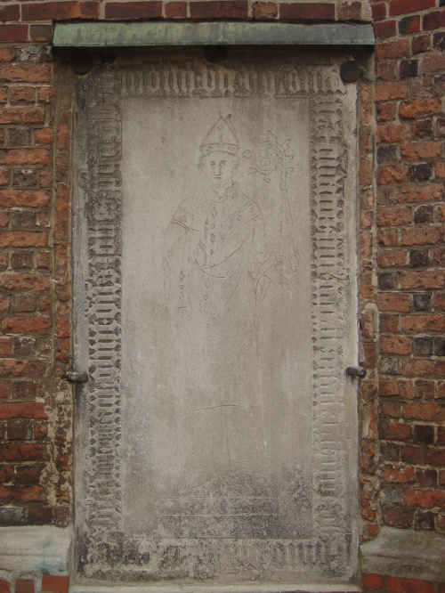 Wroclaw. Plyta epitafijna na dawnym kosciele sw. Anny na Piasku