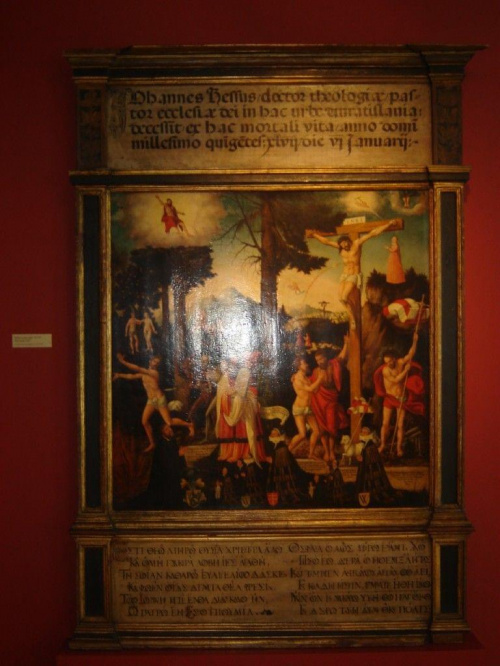Epitafium pierwszego ewangelickiego kaplana Wroclawia Johana Hessa. Obrazy Slaskich Mistrzow w Muzeum Narodowym we Wroclawiu