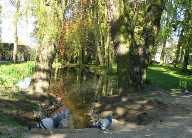 Park w Gdańsku Oliwie,zamek królewski.