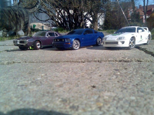 Moje 3 samochody. Od lewej Toyota Supra, Ford Mustang GT, Pontiac Firebird. #xmods