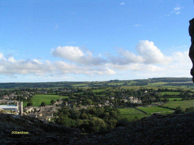 Panorame Corfe Castle i okolicy.