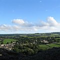 Panorame Corfe Castle i okolicy.