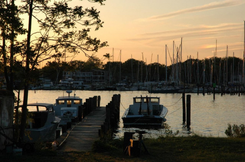 Zatoka Chesapeake,Anapolis, zachód słońca, 13.05.07.