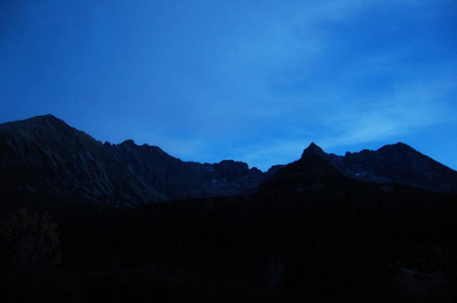 październikowa noc w Tatrach #góry #tatry #noc #niebo