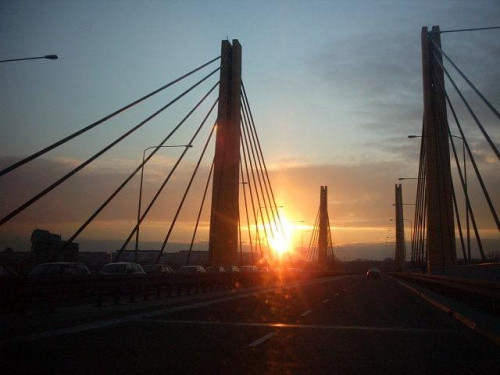 most millenijny wrocław #chmury #krajobraz #słońce #zachód #most #mosty