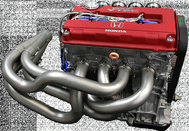 Wycięty silniczek Hondy - Nie wiem co to konretnie za typ, ale na pewno 2-wałkowy z VTECkiem :) #Honda #B16 #silnik #engine