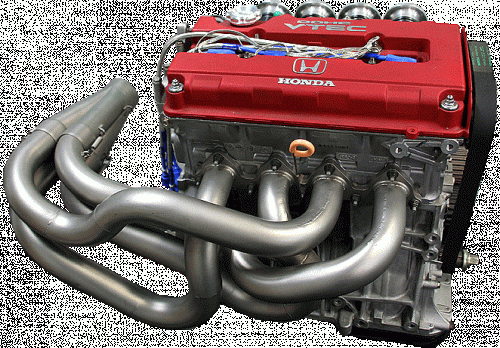 Wycięty silniczek Hondy - Nie wiem co to konretnie za typ, ale na pewno 2-wałkowy z VTECkiem :) #Honda #B16 #silnik #engine