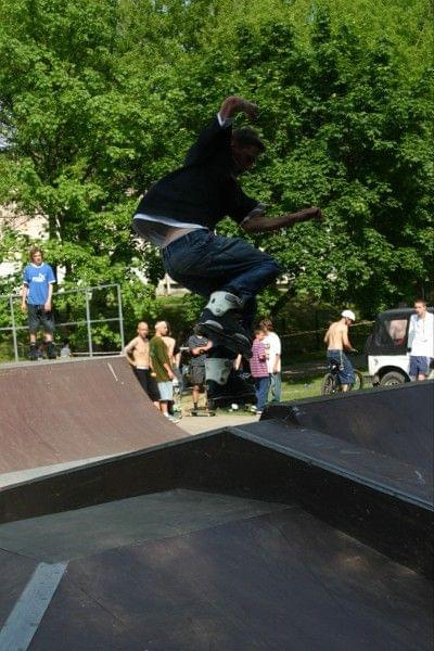 Ania i Maciek na zawodach "Kusocin Jam '07" #rolki #skp #skatepark