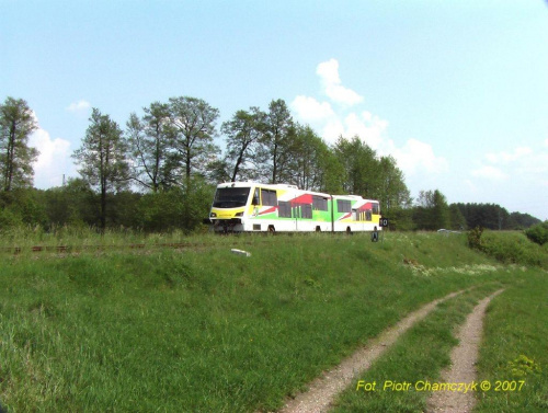 SA108-006 z woj. lubuskiego na trasie Piła - Kostrzyn. Stobno, 22.05.2007 #kolej #PKP #Piła #SA108