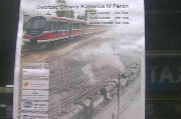 Plakat Dni Techniki Kolejowej w katowicach #plakat #kolej #lokomotywa #rekin #dworzec #katowice