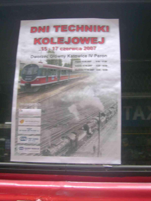 Plakat Dni Techniki Kolejowej w katowicach #plakat #kolej #lokomotywa #rekin #dworzec #katowice