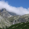 Dolina Małej Zimnej Wody. W oddali nad wodospadem Schronisko Teryego #Góry #Tatry