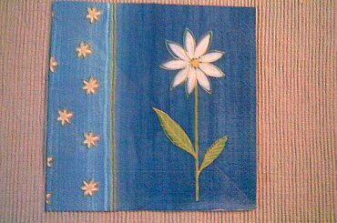 Kwiat blue #decoupage #serwetki #wymiana