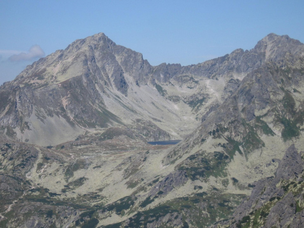 Koprowy Wierch , Wołowiec Mięguszowiecki i Mięguszowieckie Szczyty oraz Wielki Hińczowy Staw z pod szczytu Tępej #Góry #Tatry