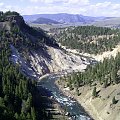 #Yellowstone #Park #GrandTiton #Wyoming #wodospad #gory