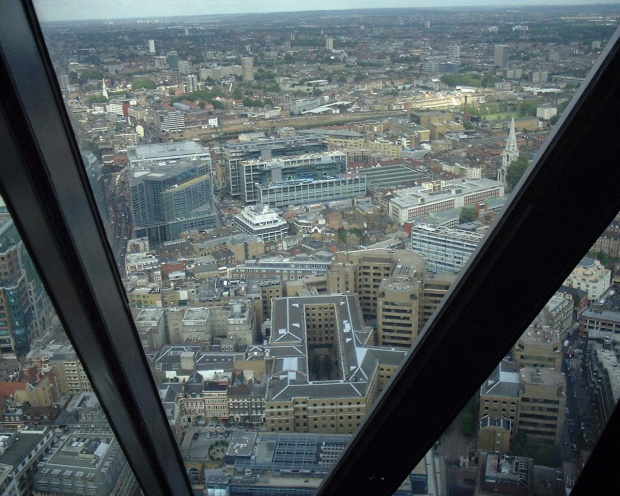 Swiss Re in London (Ogórek)
41 piętro widok na Liverpool Street #LondynOgórekSwissRe