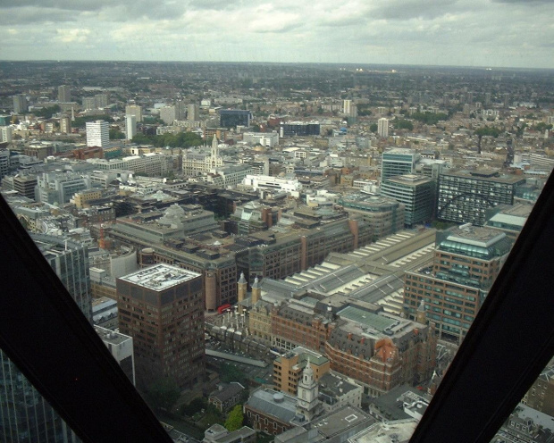 Swiss Re in London (Ogórek)
41 piętro widok na Liverpool Street #LondynOgórekSwissRe