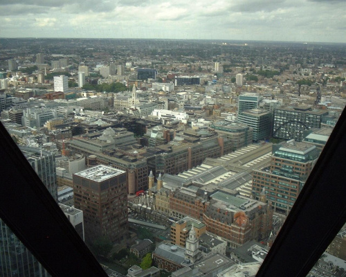 Swiss Re in London (Ogórek)
41 piętro widok na Liverpool Street #LondynOgórekSwissRe