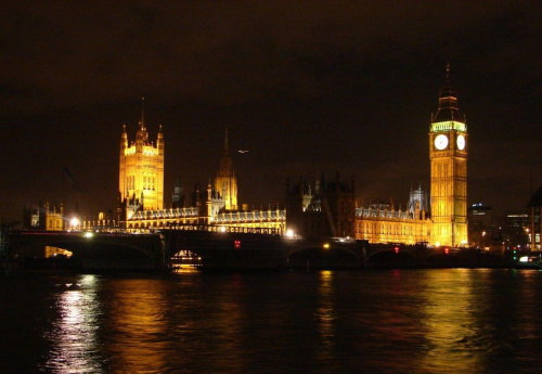 The Palace of Westminster nad Tamizą - w nocy :)